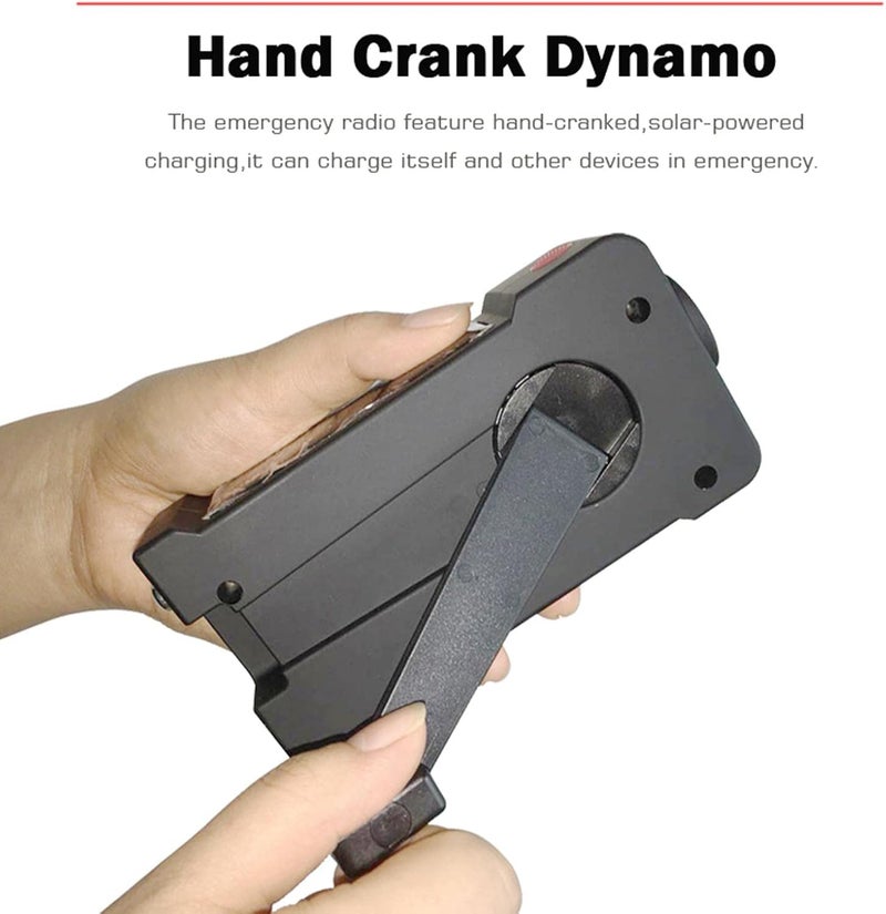 ويوبلز راديو يعمل بالطاقة الشمسية بسعة 2000 مللي أمبير، مزود ببطارية NOAA، راديو طوارئ للأحوال الجوية، مصباح يدوي، بنك طاقة محمول، منبه SOS، راديو AM/FM، ومصباح LED للطوارئ الخارجية. - Image 4